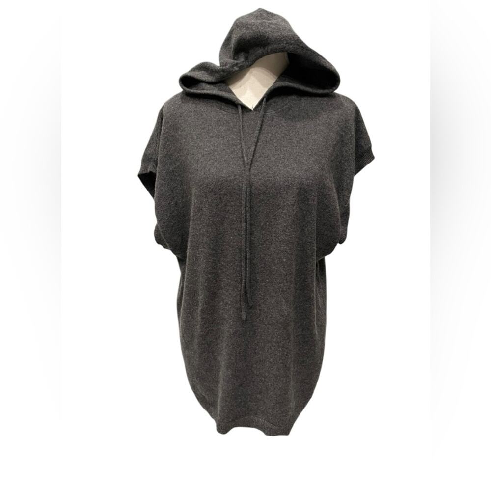 Dabra heyburn oat cashmere Women’s Cashmere Sleeveless Lounge Hoodie Sz:S